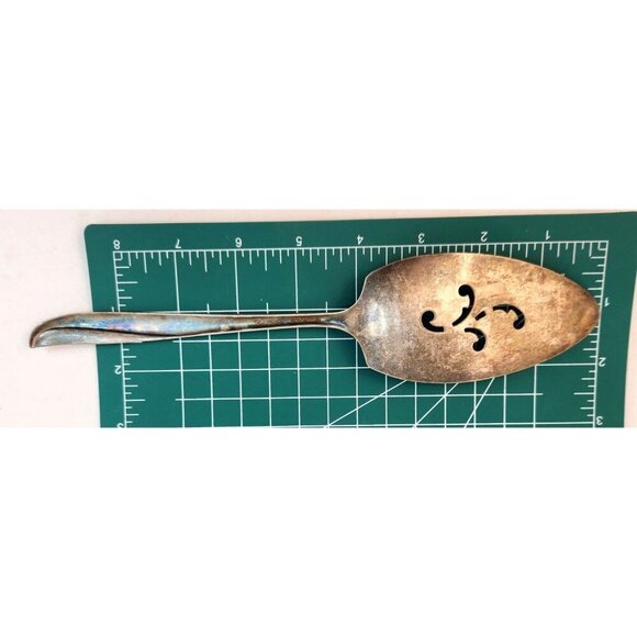 Vintage Wm A Rogers Oneida Ltd Silver-Plated Pie and Cake Serving Spoon Spatula - Picture 6 of 7